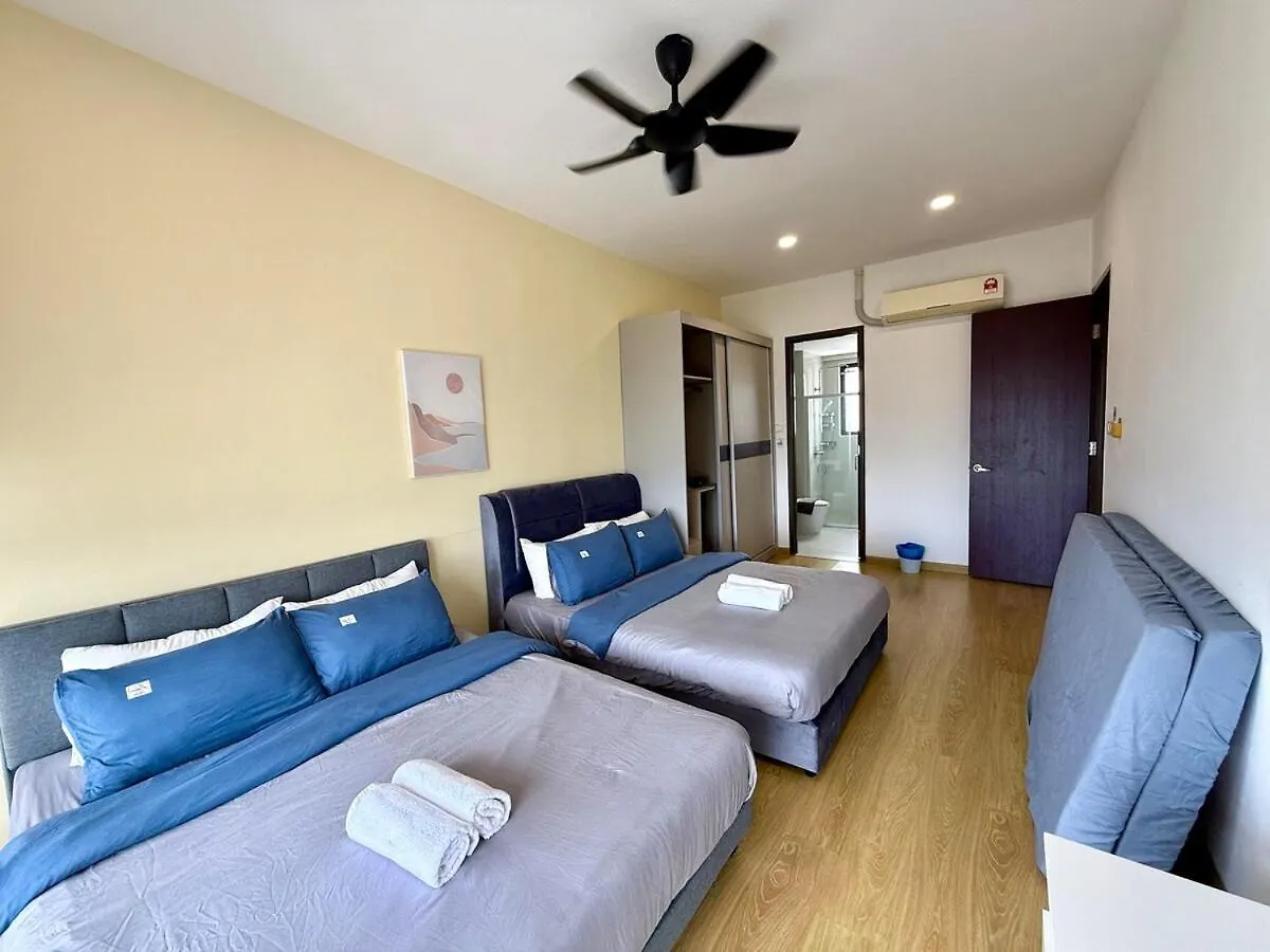Amberside Jb City View 3Br3B 10Pax Top Floor At Jb Central Johor Bahru Lägenhet